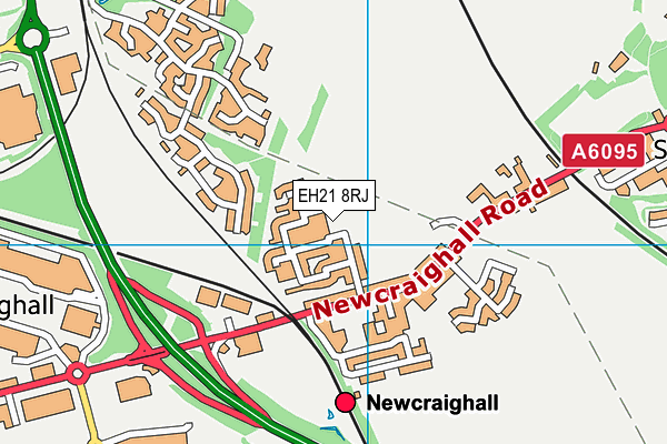 EH21 8RJ map - OS VectorMap District (Ordnance Survey)