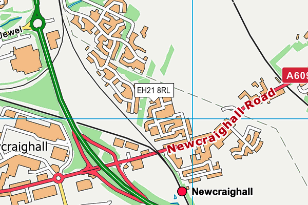 EH21 8RL map - OS VectorMap District (Ordnance Survey)