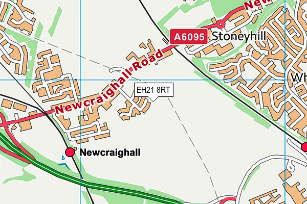 EH21 8RT map - OS VectorMap District (Ordnance Survey)