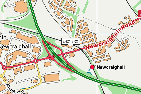 EH21 8RX map - OS VectorMap District (Ordnance Survey)