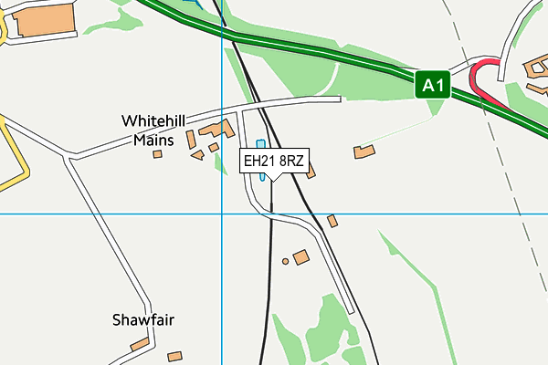 EH21 8RZ map - OS VectorMap District (Ordnance Survey)