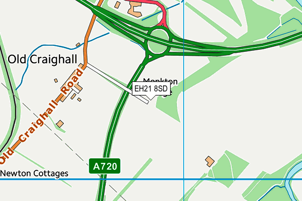 EH21 8SD map - OS VectorMap District (Ordnance Survey)