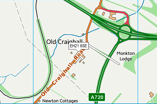 EH21 8SE map - OS VectorMap District (Ordnance Survey)