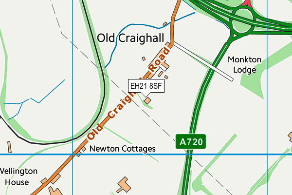 EH21 8SF map - OS VectorMap District (Ordnance Survey)