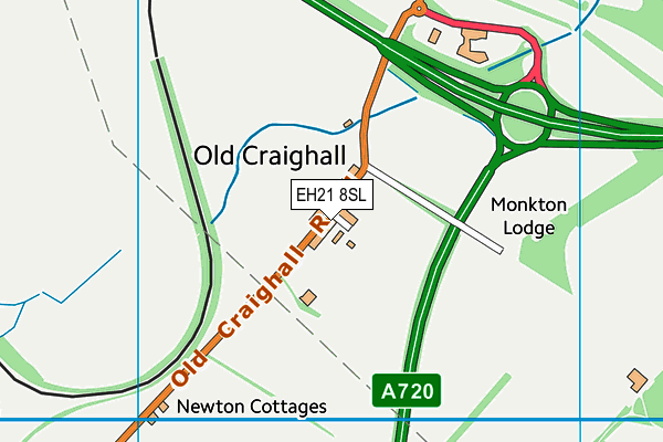 EH21 8SL map - OS VectorMap District (Ordnance Survey)