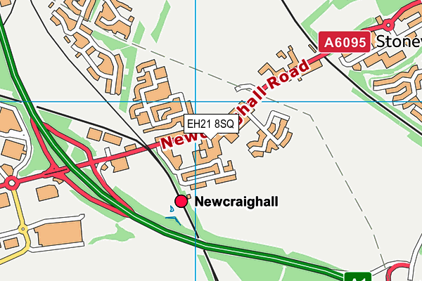 EH21 8SQ map - OS VectorMap District (Ordnance Survey)