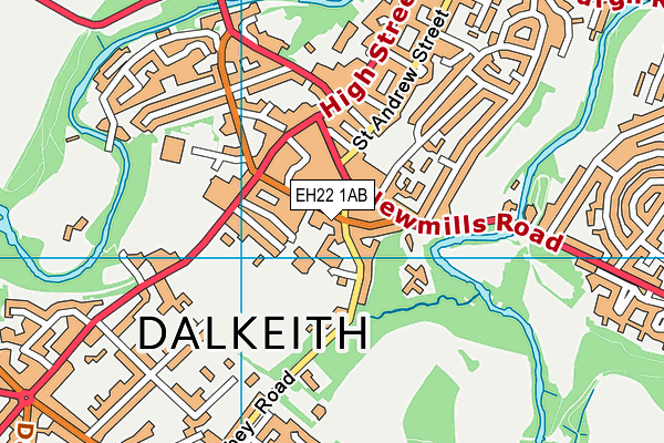 EH22 1AB map - OS VectorMap District (Ordnance Survey)