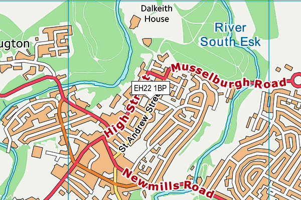 EH22 1BP map - OS VectorMap District (Ordnance Survey)