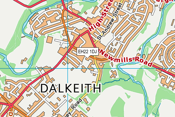 EH22 1DJ map - OS VectorMap District (Ordnance Survey)