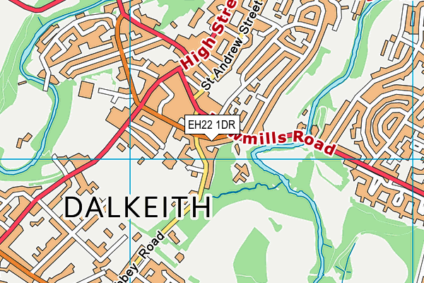 EH22 1DR map - OS VectorMap District (Ordnance Survey)