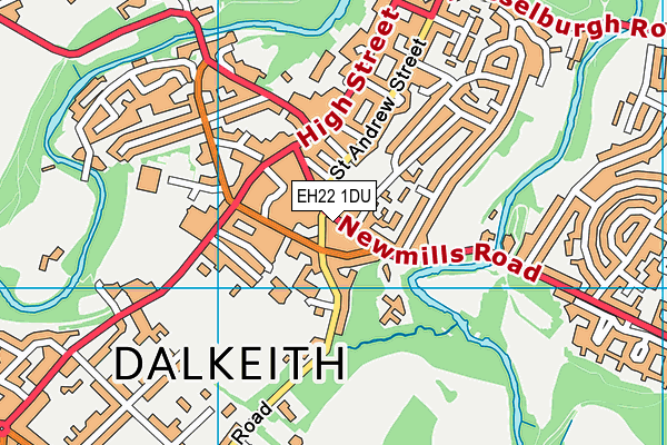 EH22 1DU map - OS VectorMap District (Ordnance Survey)