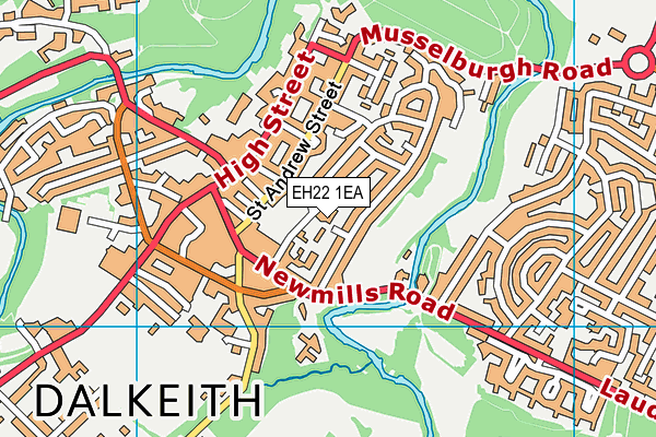 EH22 1EA map - OS VectorMap District (Ordnance Survey)