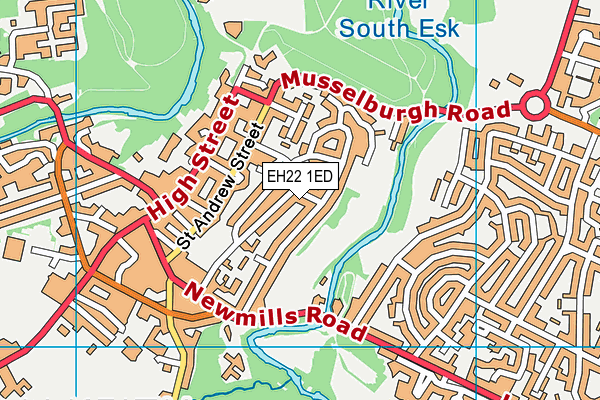 EH22 1ED map - OS VectorMap District (Ordnance Survey)
