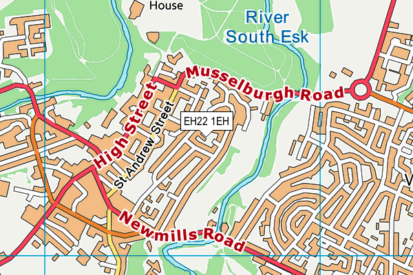 EH22 1EH map - OS VectorMap District (Ordnance Survey)