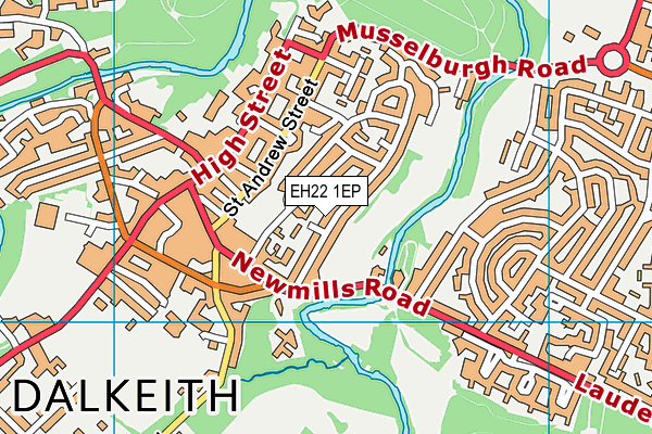 EH22 1EP map - OS VectorMap District (Ordnance Survey)