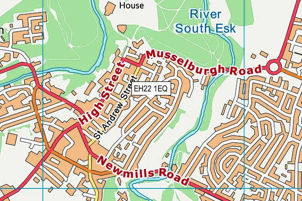 EH22 1EQ map - OS VectorMap District (Ordnance Survey)