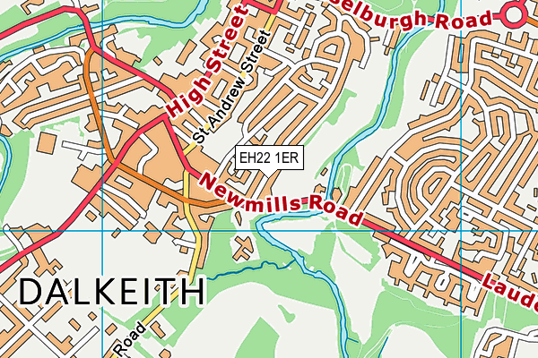 EH22 1ER map - OS VectorMap District (Ordnance Survey)