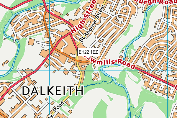 EH22 1EZ map - OS VectorMap District (Ordnance Survey)