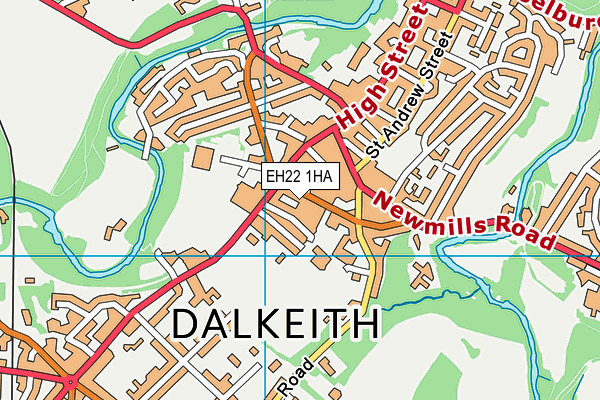 EH22 1HA map - OS VectorMap District (Ordnance Survey)