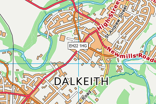 EH22 1HG map - OS VectorMap District (Ordnance Survey)