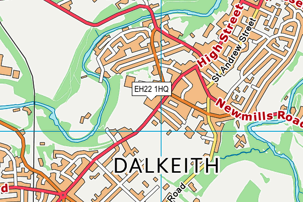 EH22 1HQ map - OS VectorMap District (Ordnance Survey)