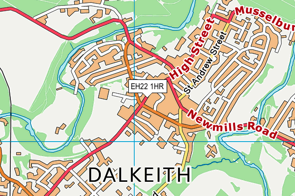 EH22 1HR map - OS VectorMap District (Ordnance Survey)