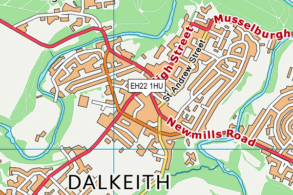 EH22 1HU map - OS VectorMap District (Ordnance Survey)