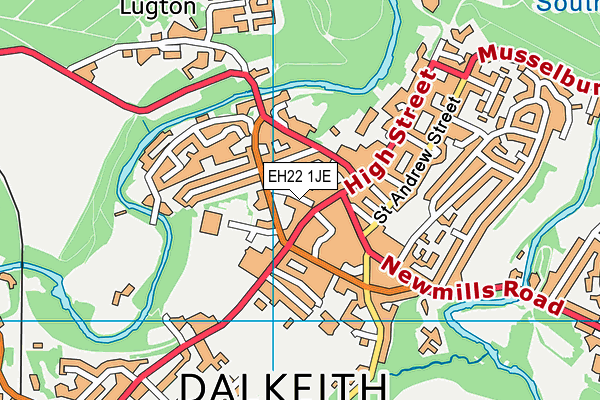 EH22 1JE map - OS VectorMap District (Ordnance Survey)