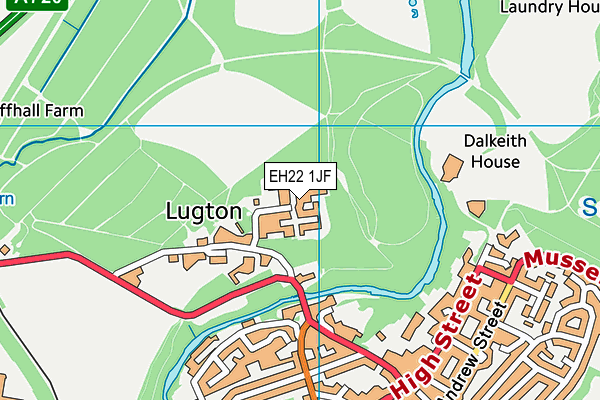 EH22 1JF map - OS VectorMap District (Ordnance Survey)