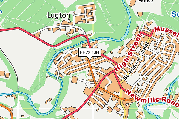 EH22 1JH map - OS VectorMap District (Ordnance Survey)