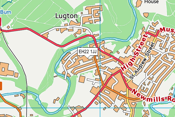 EH22 1JJ map - OS VectorMap District (Ordnance Survey)