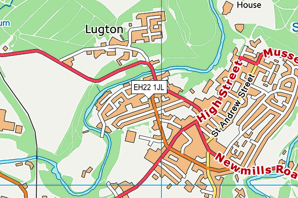 EH22 1JL map - OS VectorMap District (Ordnance Survey)