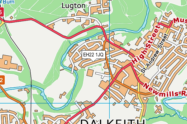 EH22 1JQ map - OS VectorMap District (Ordnance Survey)