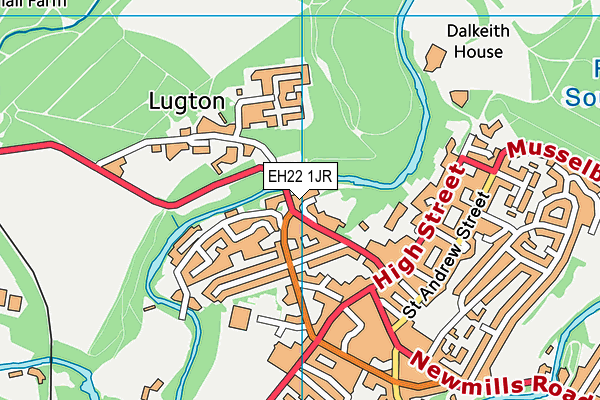 EH22 1JR map - OS VectorMap District (Ordnance Survey)