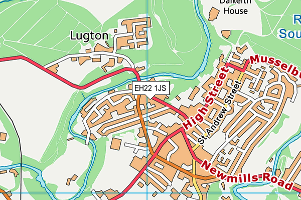 EH22 1JS map - OS VectorMap District (Ordnance Survey)