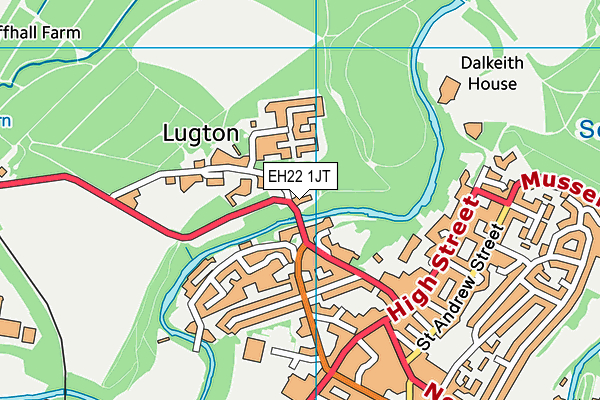 EH22 1JT map - OS VectorMap District (Ordnance Survey)