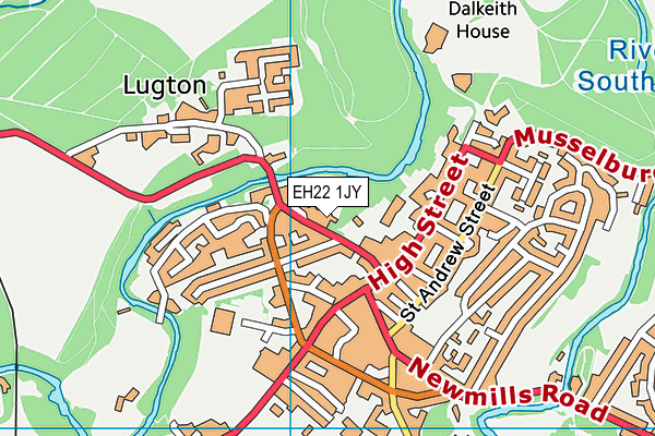 EH22 1JY map - OS VectorMap District (Ordnance Survey)