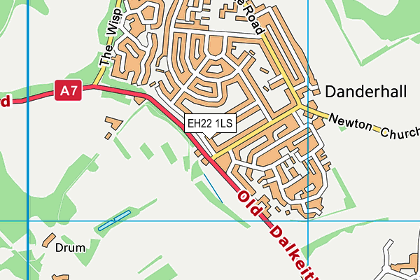 EH22 1LS map - OS VectorMap District (Ordnance Survey)