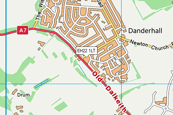 EH22 1LT map - OS VectorMap District (Ordnance Survey)