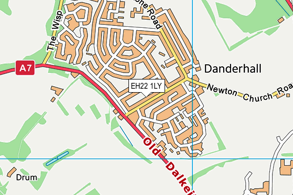 EH22 1LY map - OS VectorMap District (Ordnance Survey)