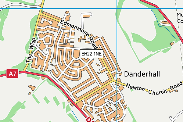 EH22 1NE map - OS VectorMap District (Ordnance Survey)