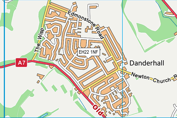 EH22 1NF map - OS VectorMap District (Ordnance Survey)