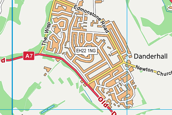 EH22 1NG map - OS VectorMap District (Ordnance Survey)