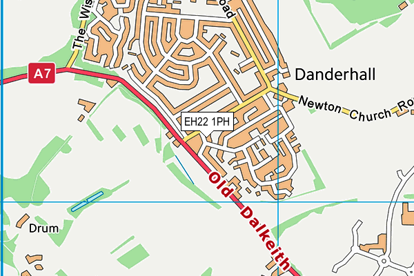 EH22 1PH map - OS VectorMap District (Ordnance Survey)