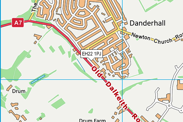 EH22 1PJ map - OS VectorMap District (Ordnance Survey)