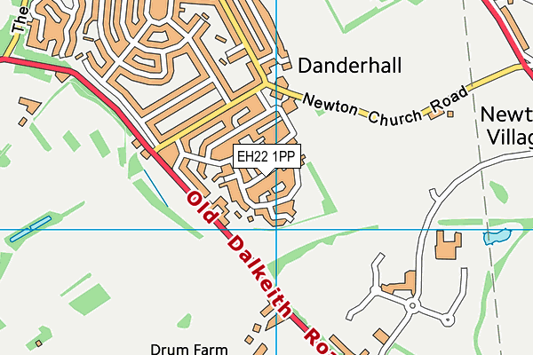 EH22 1PP map - OS VectorMap District (Ordnance Survey)