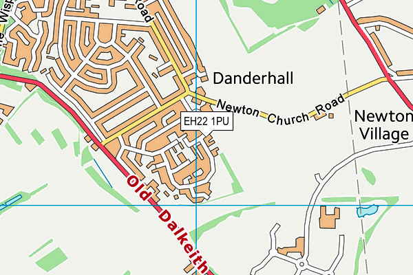 EH22 1PU map - OS VectorMap District (Ordnance Survey)