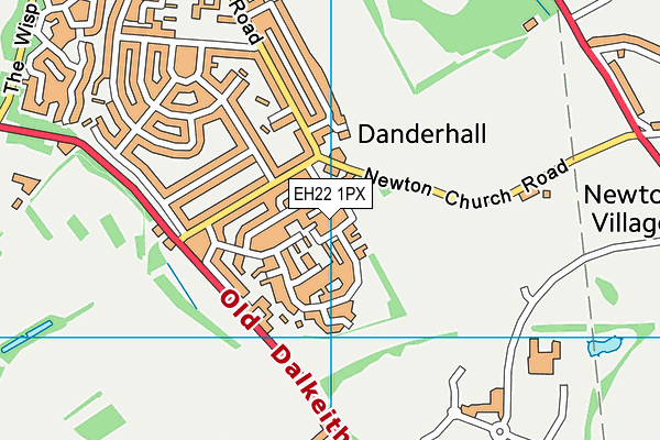 EH22 1PX map - OS VectorMap District (Ordnance Survey)