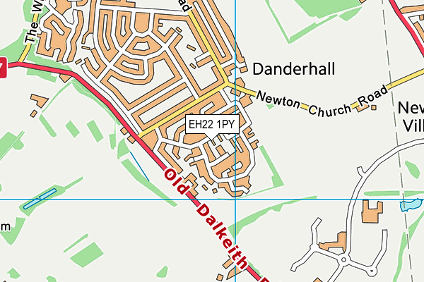 EH22 1PY map - OS VectorMap District (Ordnance Survey)