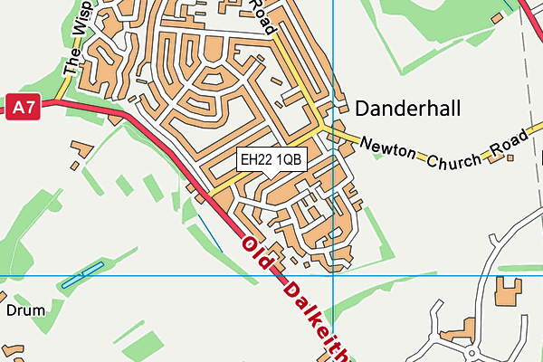 EH22 1QB map - OS VectorMap District (Ordnance Survey)